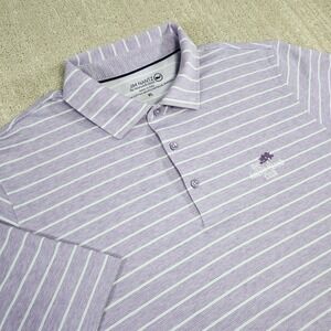 Vineyard Vines Shirt Men XL Jim Nantz Performance Polo Purple Amelia Island Golf